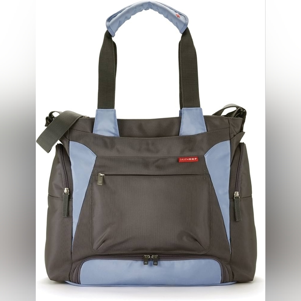Skip Hop Bento Blue/Grey Diaper Bag Bento Tote With Insulated Cooler Bag 18"x14"